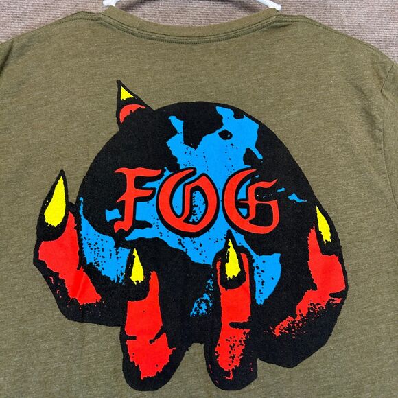 Forward Observations Group T Shirt Men's S/Medium Green Devil Hand Globe FOG - Picture 1 of 8